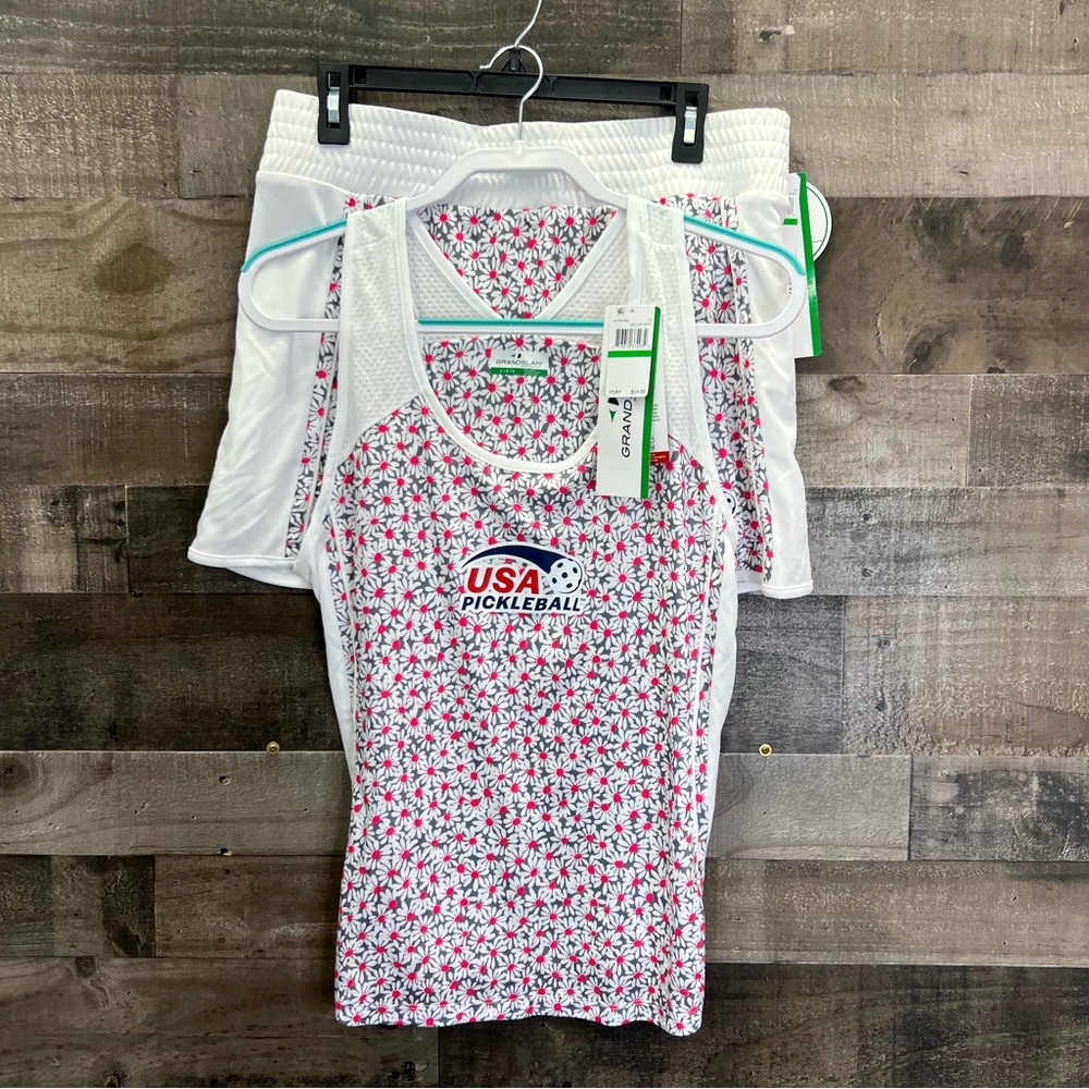 NWT Grandslam USA Pickleball Tank and Skort Set